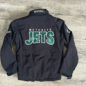 KEWL Metcalfe Jets Hockey Club  Boys Lined Padded Moto Jacket Full Zip Black S